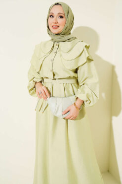 Alternative view of Half Buttoned Tiered Sailor Collar Dress Hazel