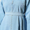 Half-Zip Belted Denim Dress Light Blue - الصورة 4