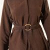 Half Hidden Buttoned Tied Tunic Brown - Imagen 4