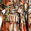 Half Placket Printed Dress Brown - Image 4