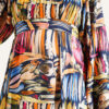 Half Placket Printed Dress Navy Blue - Image 4