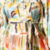 Half Placket Printed Dress Orange - Image 4