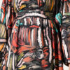 Half Placket Printed Dress Black - Image 4