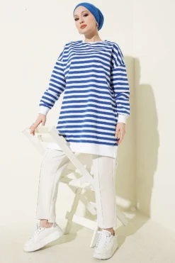 Vista alternativa de Horizontal Wide Striped Tunic