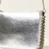 Studded Chain Strap Bag Silver - الصورة 3