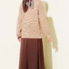 Zebra Print Knitted Sweater Latte - immagine 3