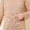 Zebra Print Knitted Sweater Latte - immagine 4