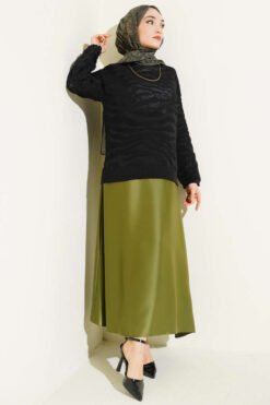 Alternative view of Zebra Print Knitted Sweater Black