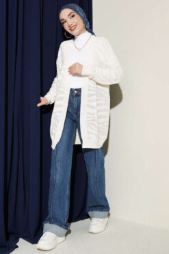Alternative view of Zebra Print Knit Cardigan Ecru