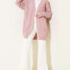 Zebra Print Knit Cardigan Rose Dust – Image 2