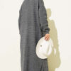 Zigzag Textured Knit Long Cardigan Smoke - immagine 3