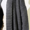 Zigzag Textured Knit Long Cardigan Smoke - immagine 4