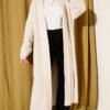 Zigzag Textured Knit Long Cardigan Stone