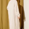 Zigzag Textured Knit Long Cardigan Stone – Image 3