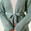 Chevron Patterned Open-Front Knit Cardigan with Belt Hazel – Bild 4