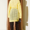 Chevron Patterned Open-Front Knit Cardigan with Belt Yellow – Bild 3