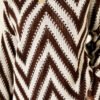Zigzag Pattern Openwork Knit Sweater Brown – Image 4