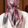 120 cm Flower Pattern Scarf Rose Dust - Afbeelding 3