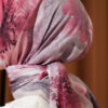 120 cm Flower Pattern Scarf Rose Dust - Afbeelding 4