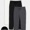 3-Piece Waistband Elastic Slim Fit Trousers Assorted 7 Assorted - Imagen 2