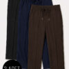 3-Piece Waistband Elastic Slim Fit Trousers Assorted 7 Assorted 7 – Image 4