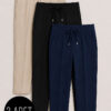 3-Piece Waistband Elastic Slim Fit Trousers Assorted 7 Assorted - Afbeelding 5