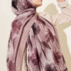 Watercolor Pattern Bamboo Crinkle Scarf Sand Beige - Afbeelding 2