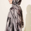 Watercolor Pattern Bamboo Crinkle Scarf Grey - immagine 3