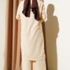 Embroidered Wide Leg Two-Piece Set Sand Beige - Image 3