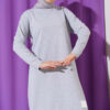 Embroidered Wide Leg Two-Piece Set Grey - Imagen 2