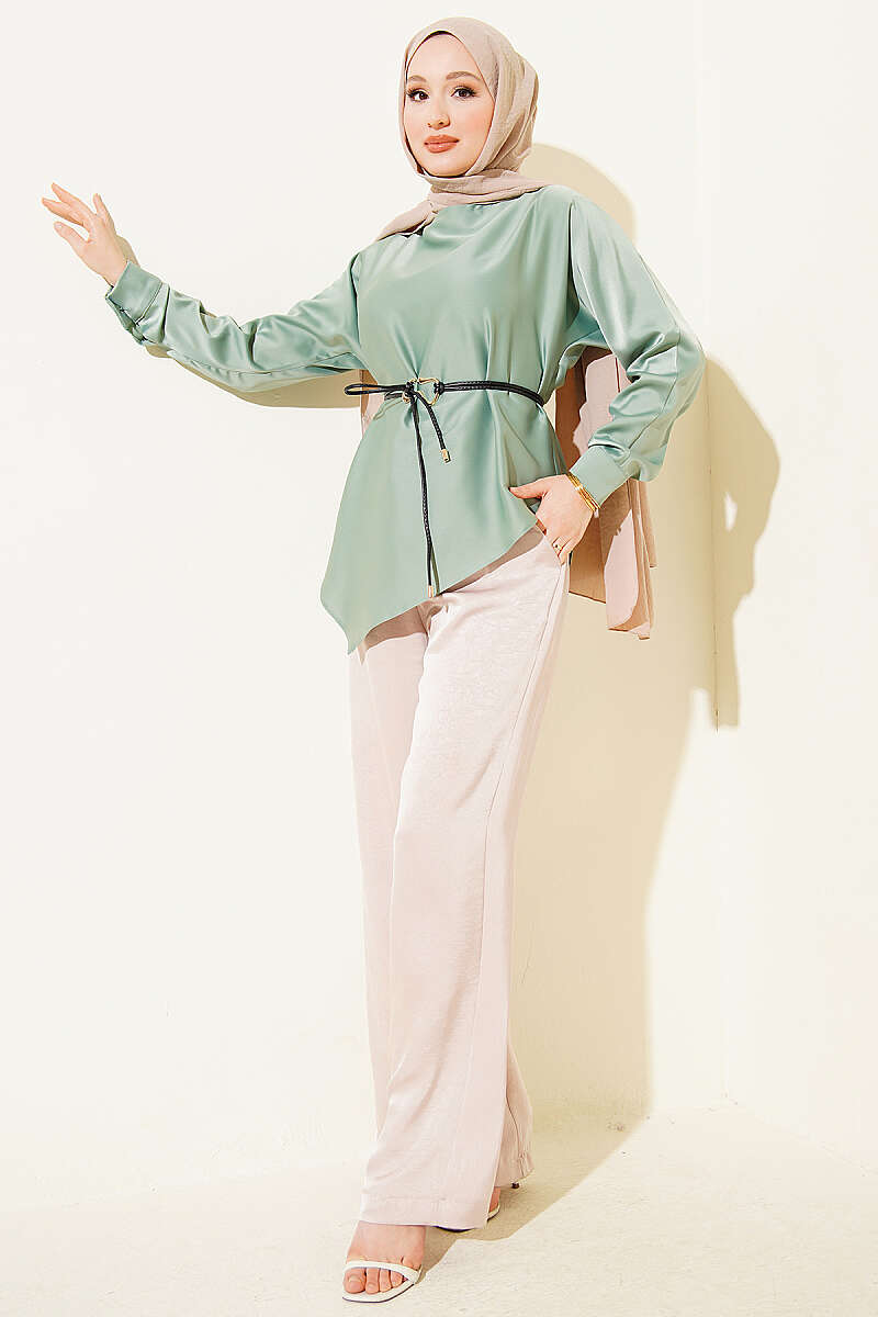 Asymmetrical Satin Tunic Hazel – Image 2