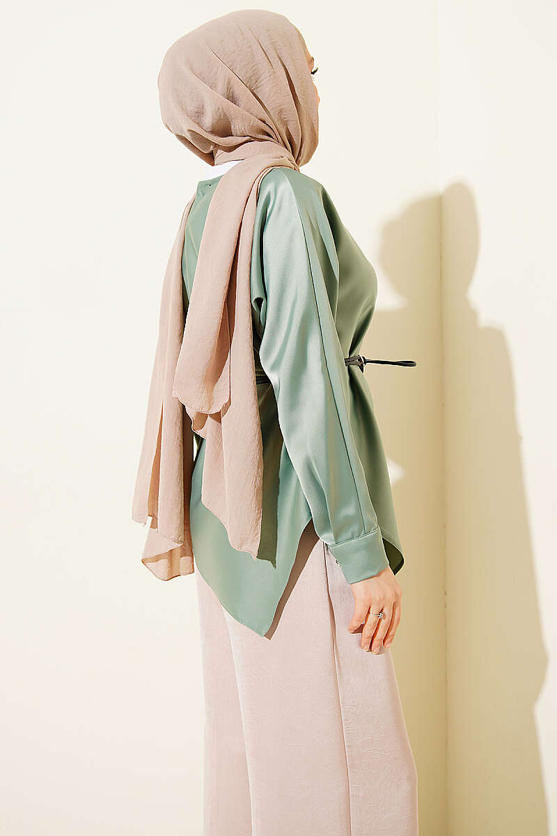 Asymmetrical Satin Tunic Hazel – Image 3