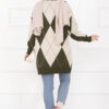 Diamond Pattern Knit Sweater Khaki - Imagen 5