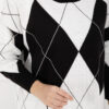 Diamond Pattern Knit Sweater Black – Bild 4