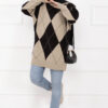 Diamond Pattern Knit Sweater Mink - Afbeelding 3