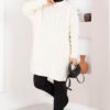 Houndstooth Knit Tunic Ecru – Image 4