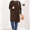 Houndstooth Knit Tunic Brown – Bild 3