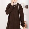 Houndstooth Knit Tunic Brown – Bild 2