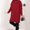 Houndstooth Knit Tunic Red - immagine 3