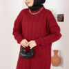 Houndstooth Knit Tunic Red - immagine 2