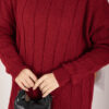 Houndstooth Knit Tunic Red - immagine 5