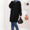 Houndstooth Knit Tunic Black – Image 4