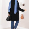 Houndstooth Knit Tunic Black – Image 6