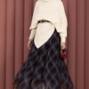 Asymmetrical Turtleneck Knit Sweater Ecru - Image 5