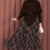 Asymmetrical Turtleneck Knit Sweater Brown - الصورة 5