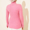Fisherman Neck Fingerless Knit Sweater Pink - immagine 3