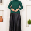 Fisherman Neck Sweater Emerald – Bild 2