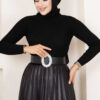 Fisherman Neck Sweater Black - immagine 5