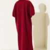 Balloon Sleeve Knit Dress Burgundy - Imagen 3