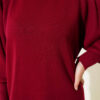 Balloon Sleeve Knit Dress Burgundy - Imagen 4